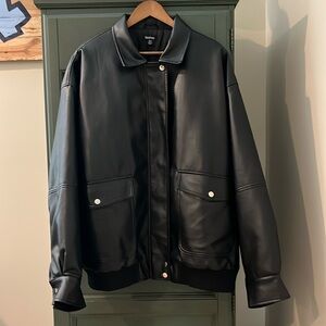 Boohoo Black Bomber Jacket